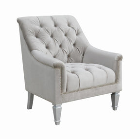 Avonlea Sloped Arm Tufted Chair Grey Avonlea Sloped Arm Tufted Chair Grey Half Price Furniture