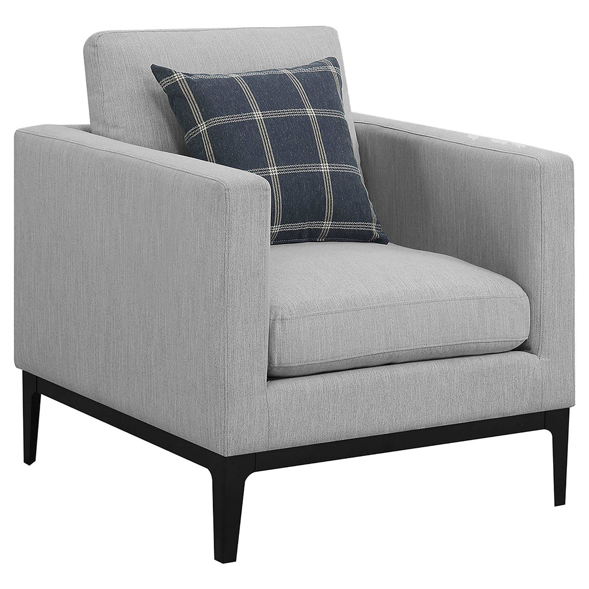 Apperson Cushioned Back Arm Chair Light Grey Half Price Furniture