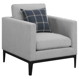 Apperson Cushioned Back Arm Chair Light Grey Half Price Furniture