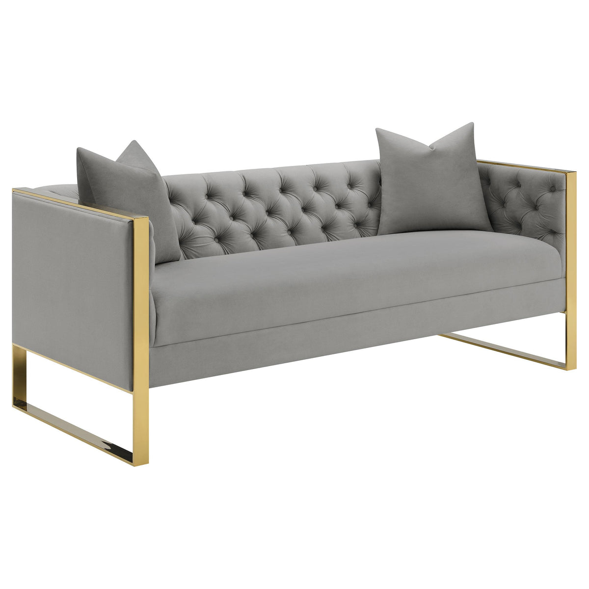 Eastbrook Tufted Back Sofa Grey  Half Price Furniture