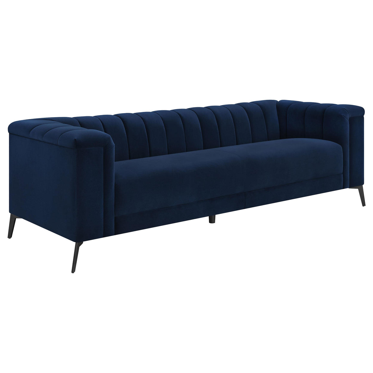 Chalet Tuxedo Arm Sofa Blue  Half Price Furniture