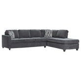 Mccord 2-piece Cushion Back Sectional Dark Grey Half Price Furniture