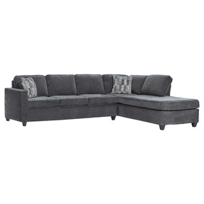 Mccord 2-piece Cushion Back Sectional Dark Grey Half Price Furniture