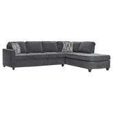 Mccord 2-piece Cushion Back Sectional Dark Grey Half Price Furniture