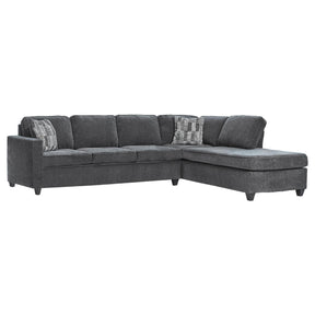 Mccord 2-piece Cushion Back Sectional Dark Grey Half Price Furniture