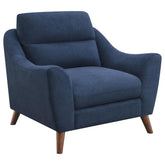Gano Sloped Arm Upholstered Chair Navy Blue  Half Price Furniture