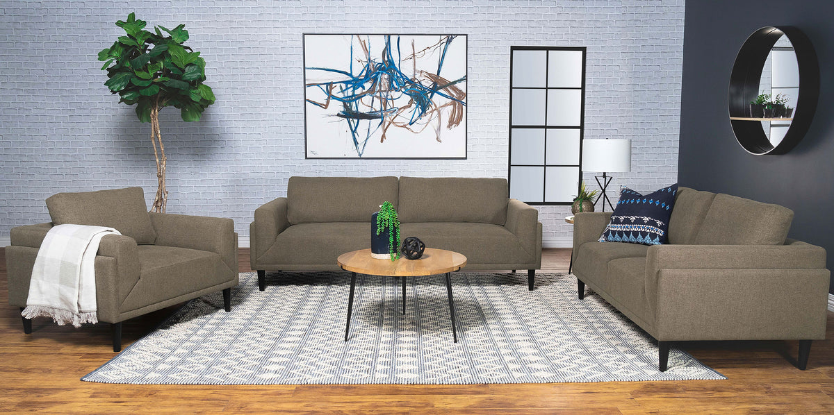 Rilynn Upholstered Track Arms Sofa Set - Living Room Set - Half Price Furniture