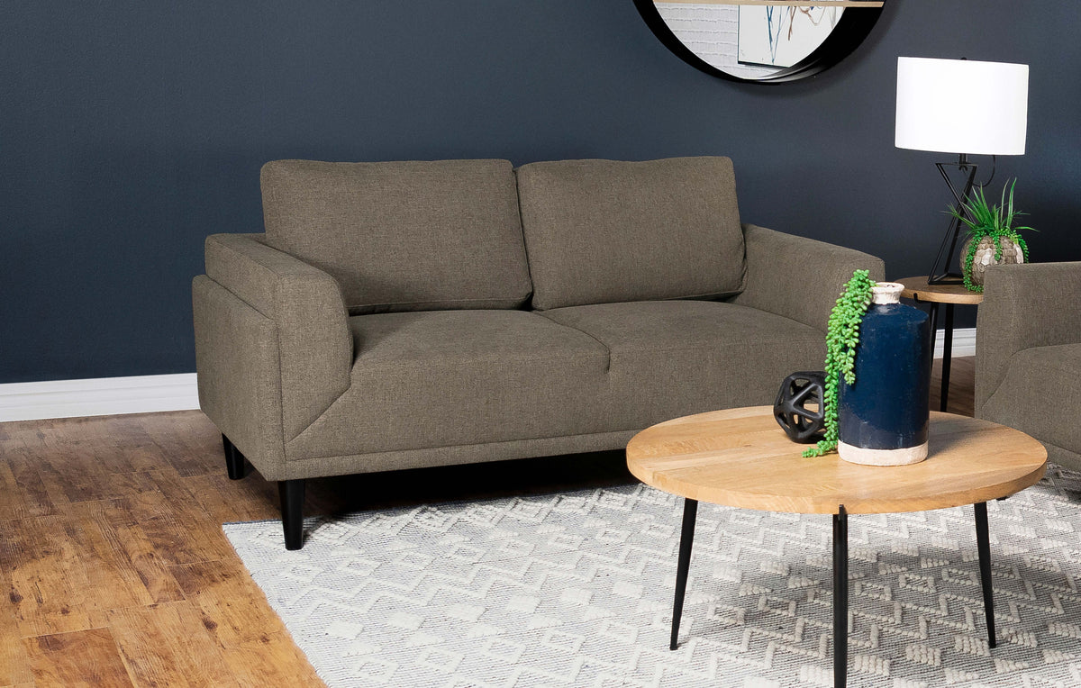 Rilynn Upholstered Track Arms Loveseat Half Price Furniture