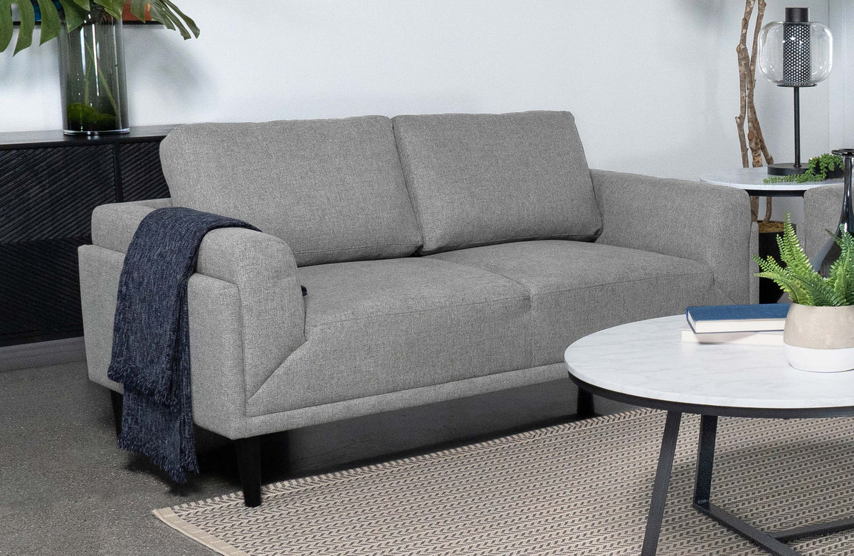 Rilynn Upholstered Track Arms Loveseat - Loveseat - Half Price Furniture