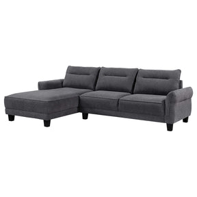 Caspian Upholstered Curved Arms Sectional Sofa - Half Price Furniture