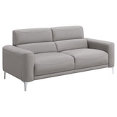 Glenmark Track Arm Upholstered Sofa Taupe Half Price Furniture