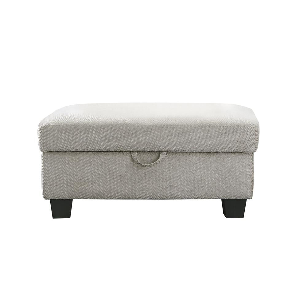 Whitson Upholstered Storage Ottoman Stone  Half Price Furniture
