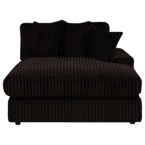 Blaine 2-Piece Corduroy Reversible Chaise Sectional Sofa Chocolate Brown