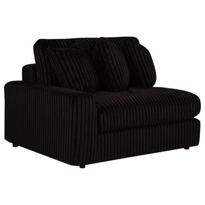 Blaine 2-Piece Corduroy Reversible Chaise Sectional Sofa Chocolate Brown