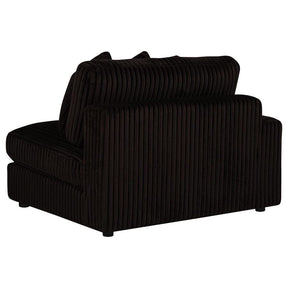 Blaine 2-Piece Corduroy Reversible Chaise Sectional Sofa Chocolate Brown