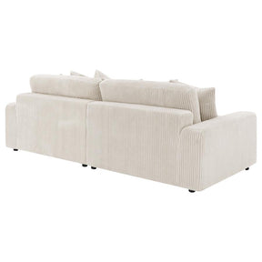 Blaine 2-Piece Corduroy Reversible Chaise Sectional Sofa Sand