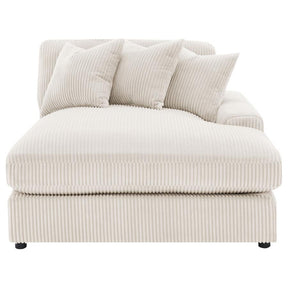 Blaine 2-Piece Corduroy Reversible Chaise Sectional Sofa Sand
