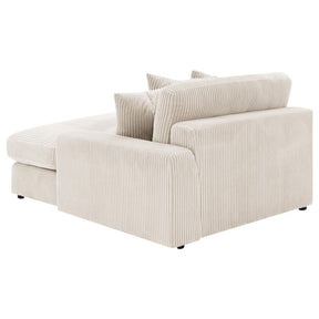 Blaine 2-Piece Corduroy Reversible Chaise Sectional Sofa Sand