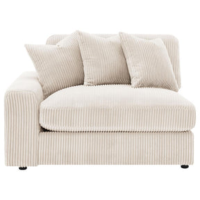 Blaine 2-Piece Corduroy Reversible Chaise Sectional Sofa Sand