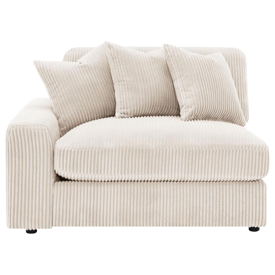 Blaine 2-Piece Corduroy Reversible Chaise Sectional Sofa Sand