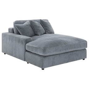 Blaine 2-Piece Corduroy Reversible Chaise Sectional Sofa Fog