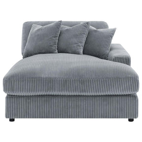 Blaine 2-Piece Corduroy Reversible Chaise Sectional Sofa Fog
