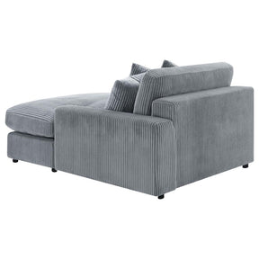 Blaine 2-Piece Corduroy Reversible Chaise Sectional Sofa Fog