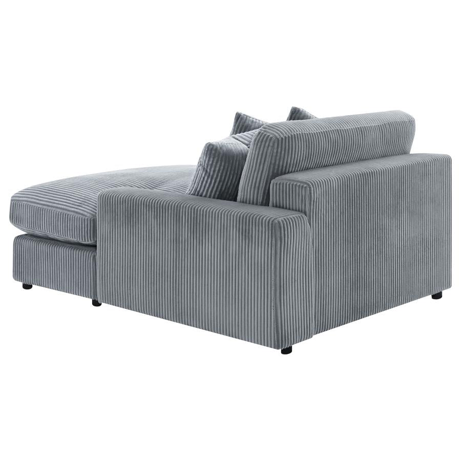 Blaine 2-Piece Corduroy Reversible Chaise Sectional Sofa Fog