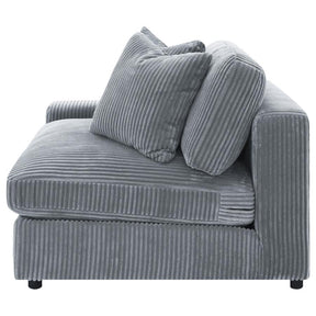 Blaine 2-Piece Corduroy Reversible Chaise Sectional Sofa Fog