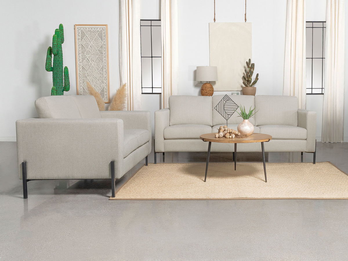 Tilly Upholstered Track Arms Sofa Set  Las Vegas Furniture Stores