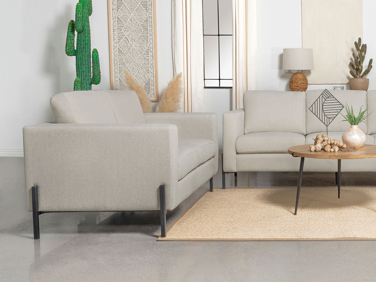 Tilly Upholstered Track Arms Loveseat Half Price Furniture