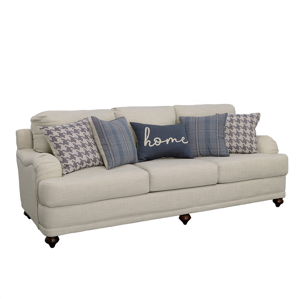 Glenn Recessed Arms Sofa Light Grey  Half Price Furniture