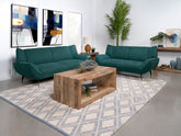Acton Upholstered Flared Arm Living Room Set Half Price Furniture
