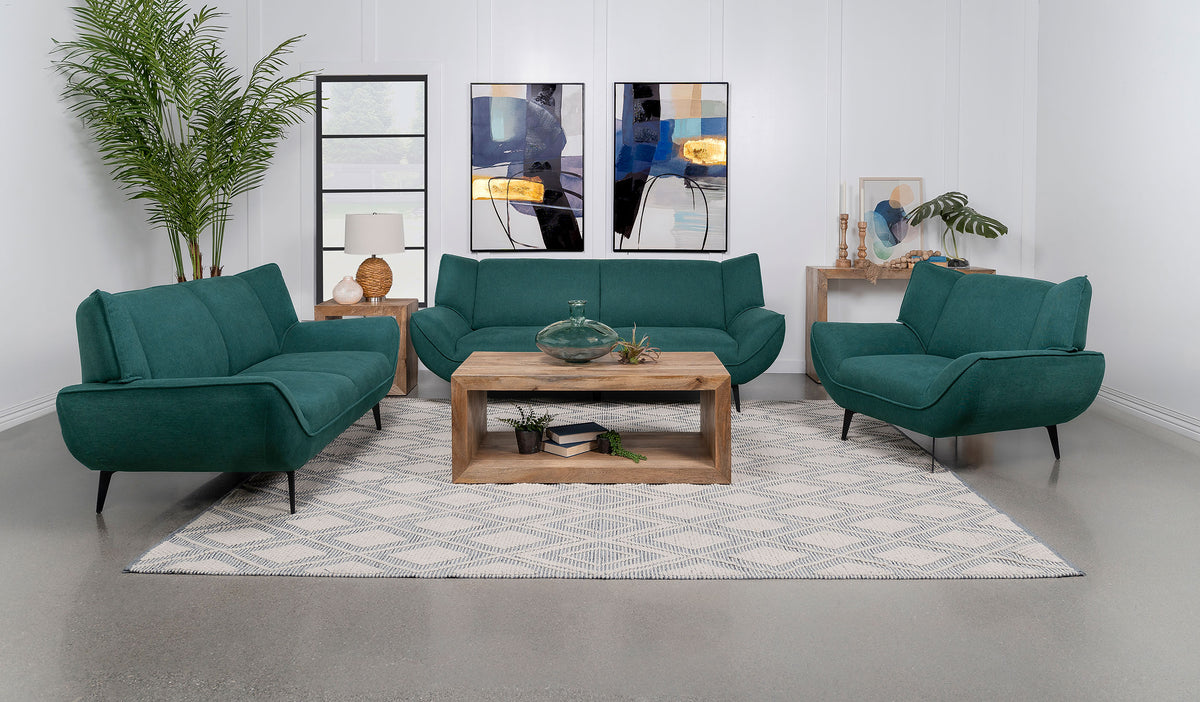 Acton Upholstered Flared Arm Living Room Set  Half Price Furniture