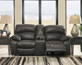 Dunwell Power Reclining Loveseat with Console - Loveseat - Half Price Furniture