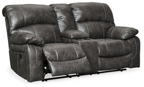 Dunwell Power Reclining Loveseat with Console - Half Price Furniture