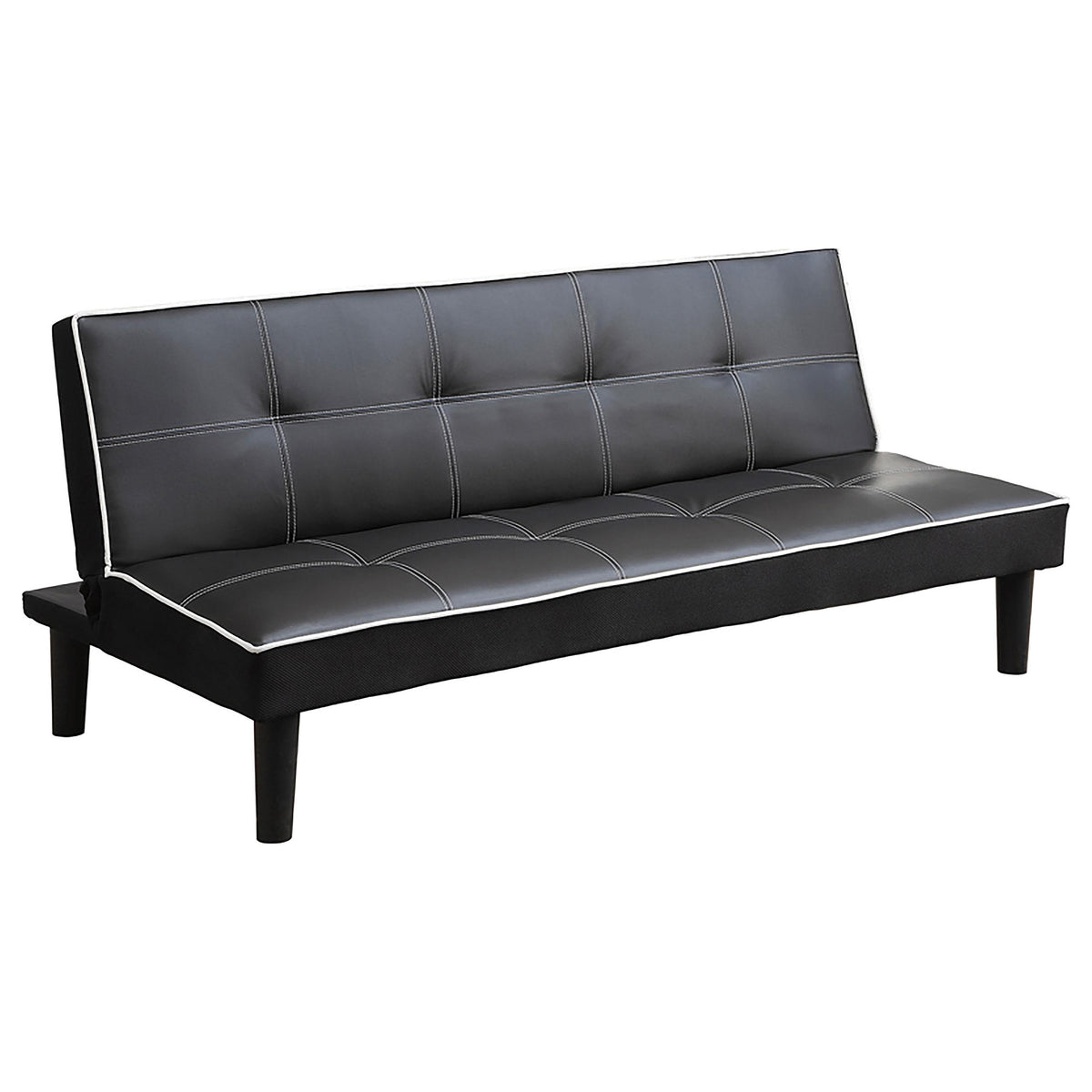 Katrina Tufted Upholstered Sofa Bed Black  Half Price Furniture