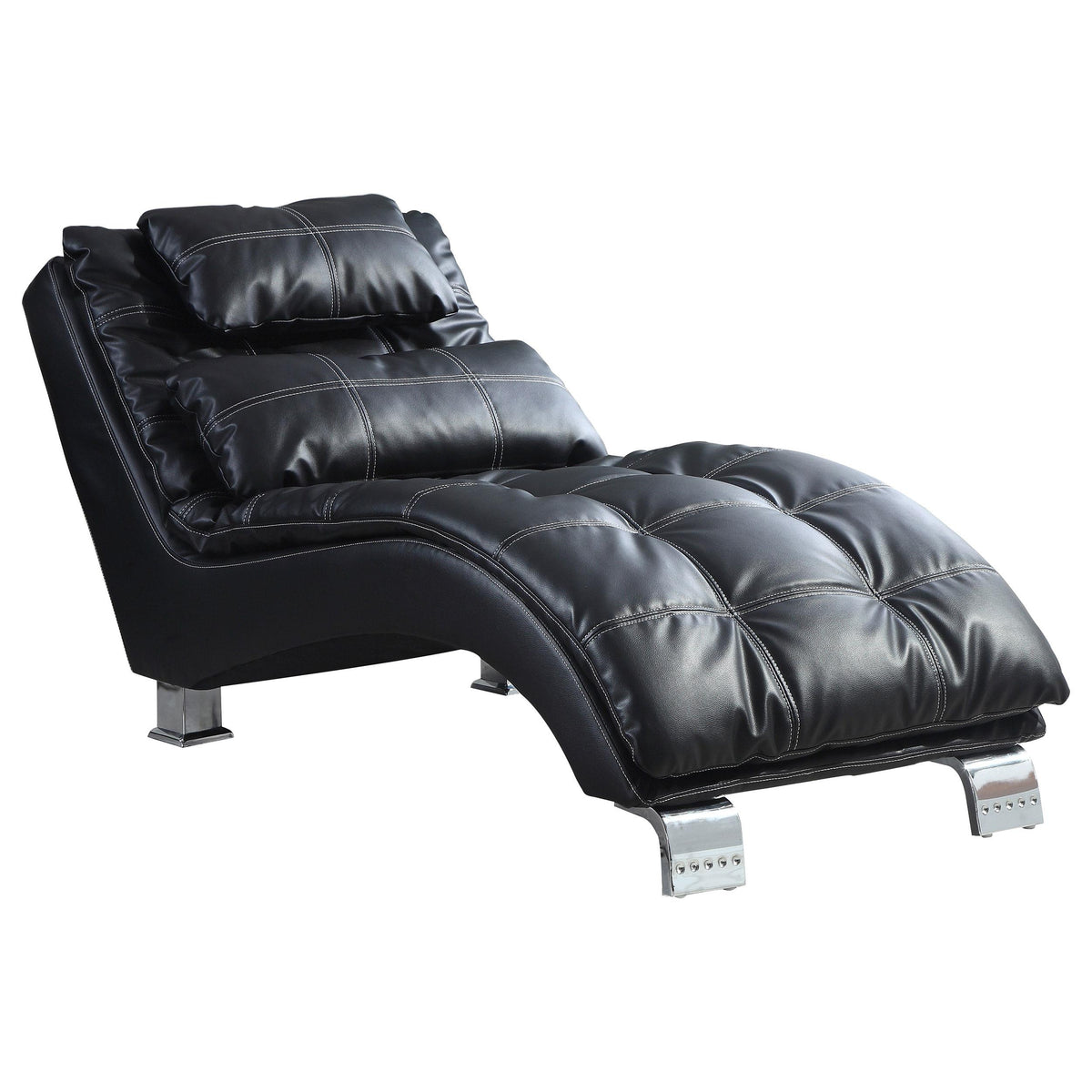 Dilleston Upholstered Chaise Black  Half Price Furniture