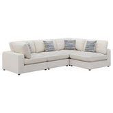Serene 4-piece Upholstered Modular Sectional Beige Serene 4-piece Upholstered Modular Sectional Beige Half Price Furniture