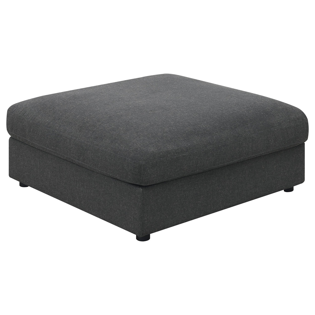 Serene Upholstered Rectangular Ottoman Charcoal  Las Vegas Furniture Stores