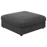 Serene Upholstered Rectangular Ottoman Charcoal Half Price Furniture