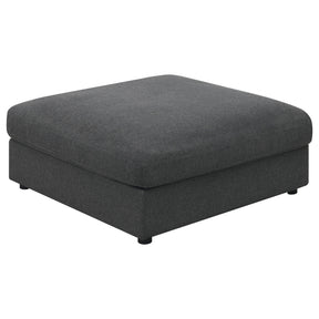 Serene Upholstered Rectangular Ottoman Charcoal Half Price Furniture