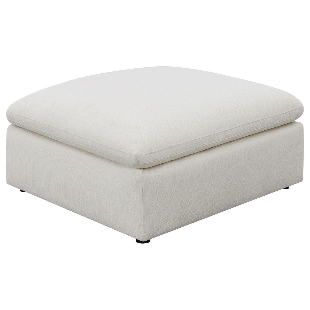 Hobson Cushion Seat Ottoman Off-White  Half Price Furniture