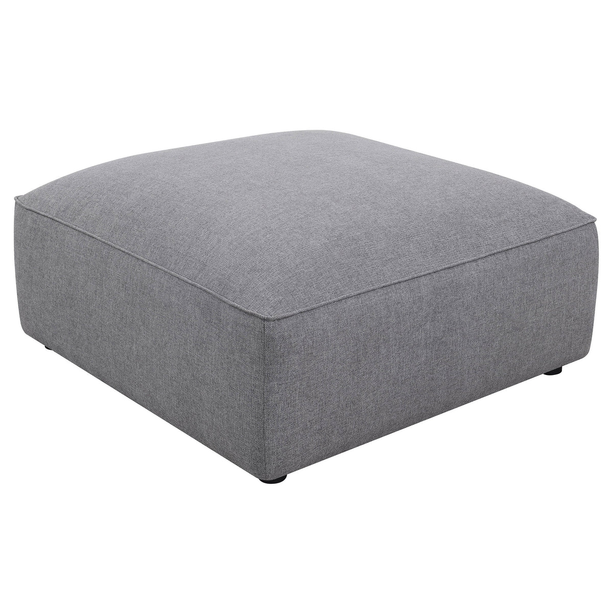 Jennifer Square Upholstered Ottoman Grey  Las Vegas Furniture Stores