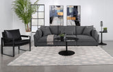 Sasha 3-Piece Upholstered Sofa Barely Black Sasha 3-Piece Upholstered Sofa Barely Black Half Price Furniture