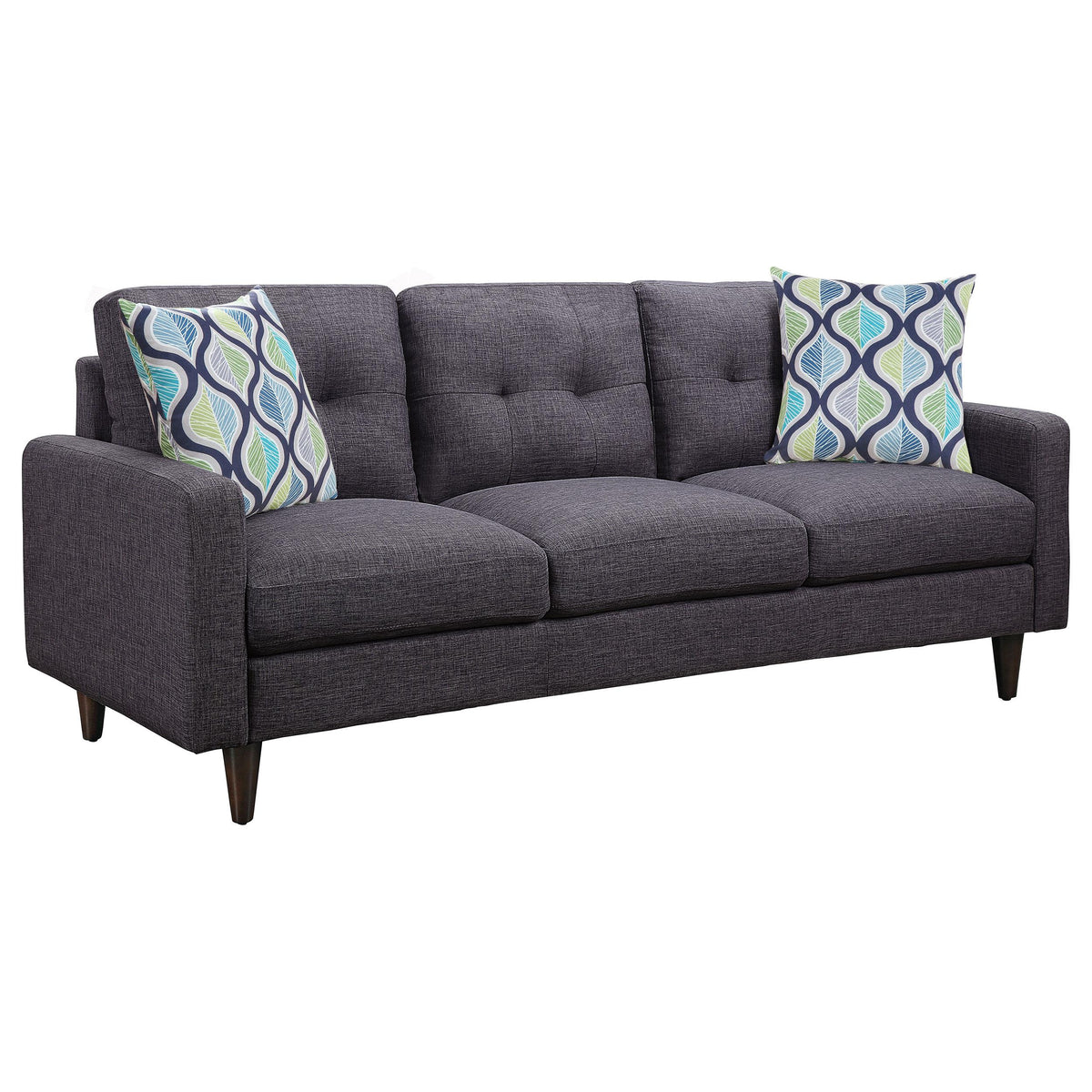 Watsonville Tufted Back Sofa Grey  Half Price Furniture