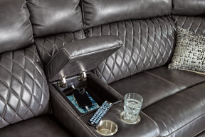 Samperstone Power Reclining Sectional Half Price Furniture