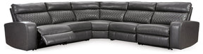Samperstone Power Reclining Sectional Half Price Furniture