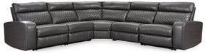 Samperstone Power Reclining Sectional Half Price Furniture