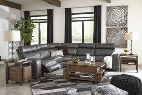 Samperstone Power Reclining Sectional Half Price Furniture